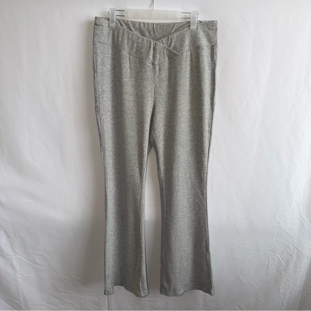 Grey Heather Stretch Flare Lounge Pants